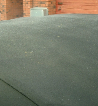 Before cabriolet roof clean. Preston, Lancashire